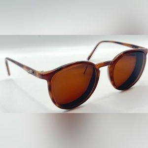 Vintage Jacques Fath Brown Tortoise Oval Sunglasses Frames Only